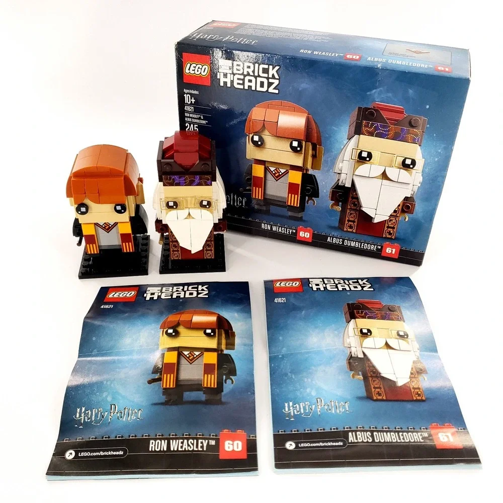 LEGO BRICKHEADZ: Ron Weasley & Albus Dumbledore (41621) Complete w/ Instructions